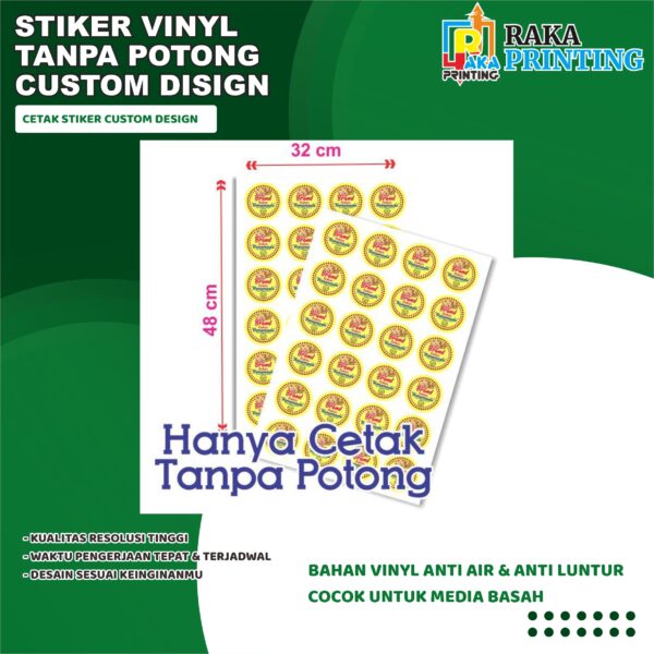 STIKER VINYL TANPA CUTTING