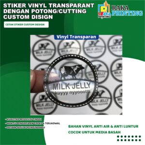 STIKER VINYL TRANPARANT + CUTTING